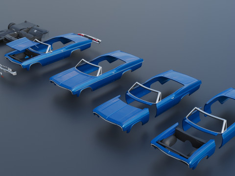 Chevrolet Impala Convertible 1966 Model do druku 3D