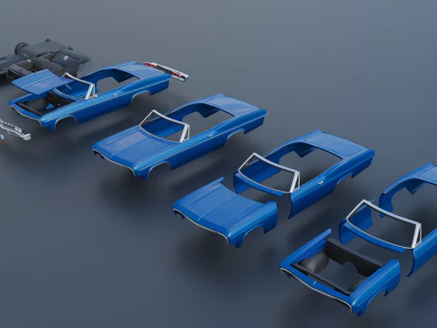 Chevrolet Impala Convertible 1966 3D Print Model