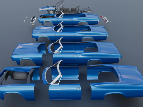 Chevrolet Impala Convertible 1966 3D Print Model