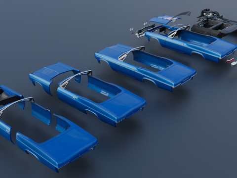 Chevrolet Impala Convertible 1966 Model do druku 3D