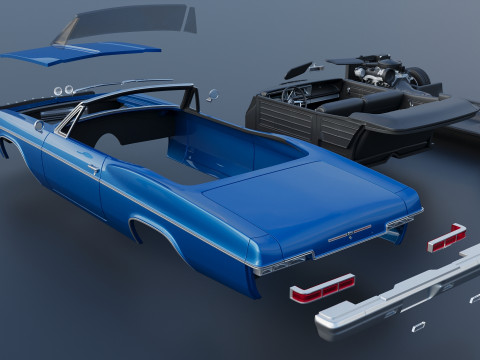 Chevrolet Impala Convertible 1966 Model do druku 3D