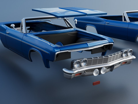 Chevrolet Impala Convertible 1966 Model do druku 3D