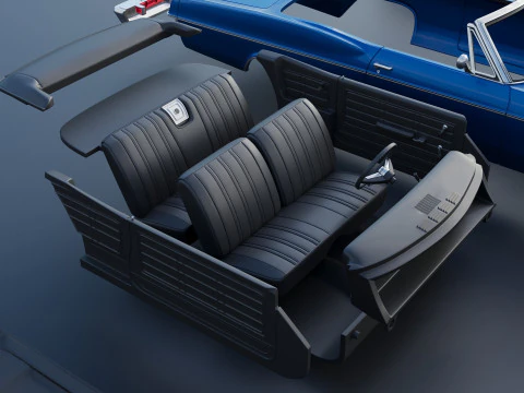 Chevrolet Impala Convertible 1966 3D Print Model