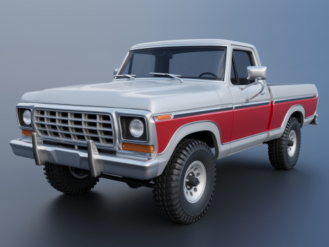 Pickup Truck F-150 1978 3D Print Model