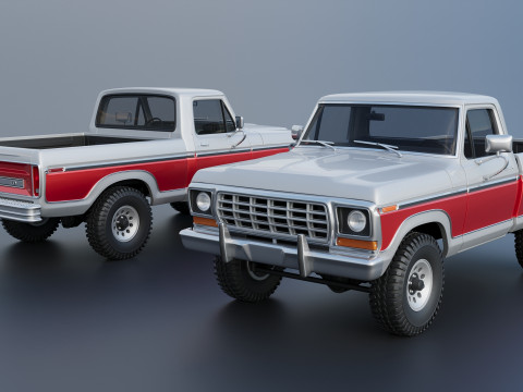 Pickup Truck F-150 1978 Modèles 3D en vedette