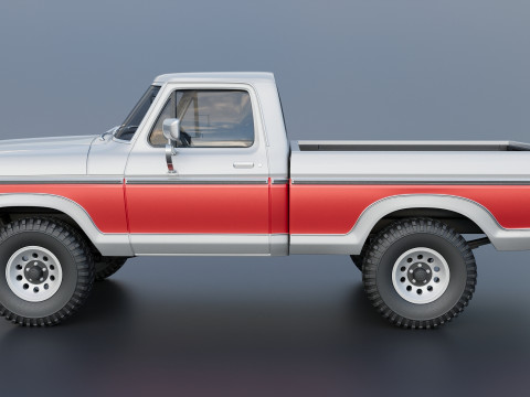 Pickup Truck F-150 1978 Modèles 3D en vedette