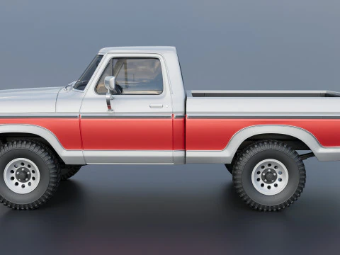 Pickup Truck F-150 1978 3D Print Model