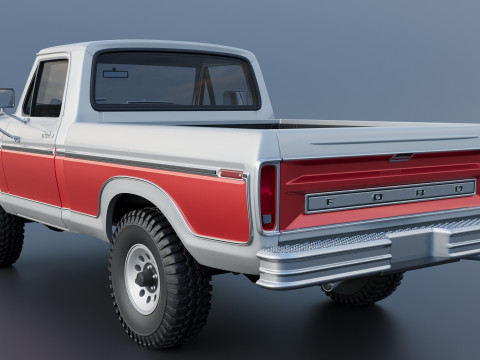 Pickup Truck F-150 1978 Modèles 3D en vedette