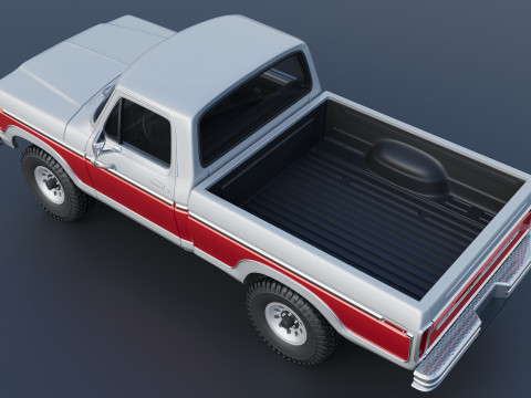 Pickup Truck F-150 1978 Modèles 3D en vedette