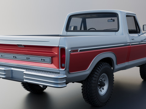 Pickup Truck F-150 1978 Modèles 3D en vedette