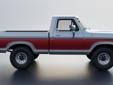 Pickup Truck F-150 1978 Modèles 3D en vedette