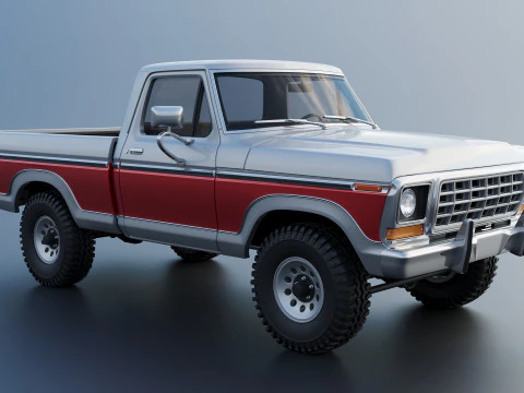 Pickup Truck F-150 1978 3D Print Model