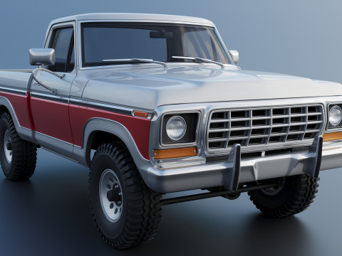 Pickup Truck F-150 1978 Modèles 3D en vedette
