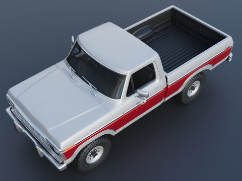 Pickup Truck F-150 1978 Modèles 3D en vedette