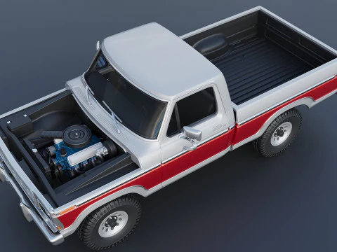 Pickup Truck F-150 1978 3D Print Model