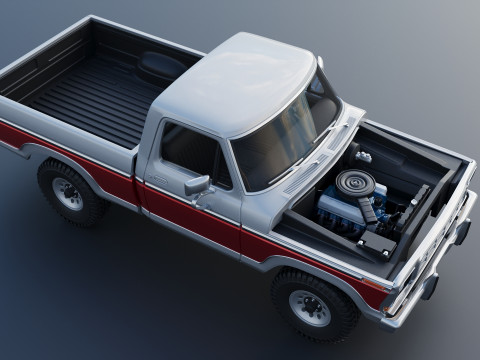 Pickup Truck F-150 1978 Modèles 3D en vedette