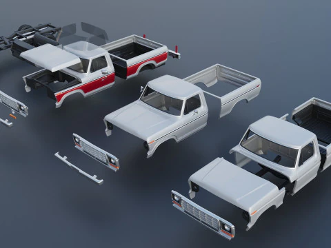 Pickup Truck F-150 1978 3D Print Model