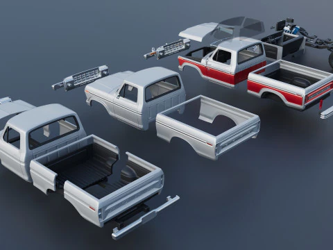 Pickup Truck F-150 1978 3D Print Model