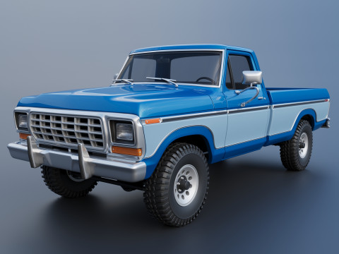 Pickup Truck F-150 1979 3D-Druckmodell