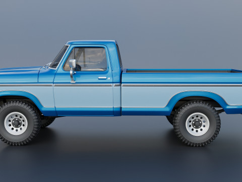 Pickup Truck F-150 1979 Model Cetak 3D