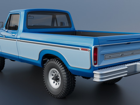 Pickup Truck F-150 1979 Model Cetak 3D