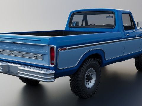 Pickup Truck F-150 1979 Model Cetak 3D
