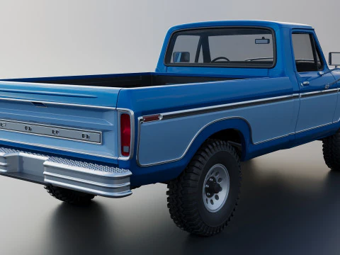 Pickup Truck F-150 1979 3D Print Model