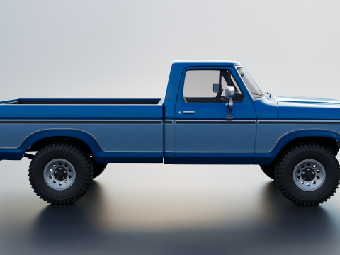Pickup Truck F-150 1979 Model Cetak 3D