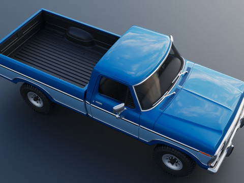 Pickup Truck F-150 1979 Model Cetak 3D