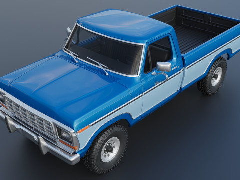 Pickup Truck F-150 1979 Model Cetak 3D
