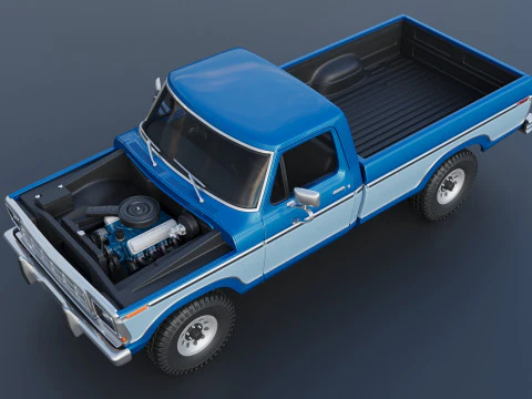 Pickup Truck F-150 1979 3D Print Model