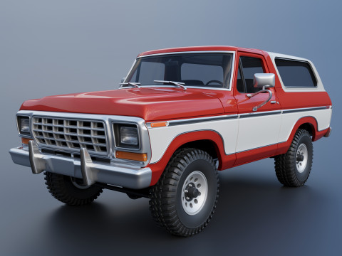Bronco 1979 3Dプリントモデル