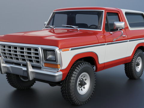 Bronco 1979 3Dプリントモデル