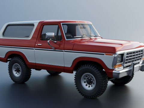 Bronco 1979 3Dプリントモデル