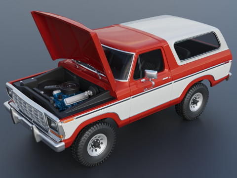 Bronco 1979 3Dプリントモデル