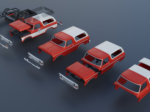 Bronco 1979 3Dプリントモデル