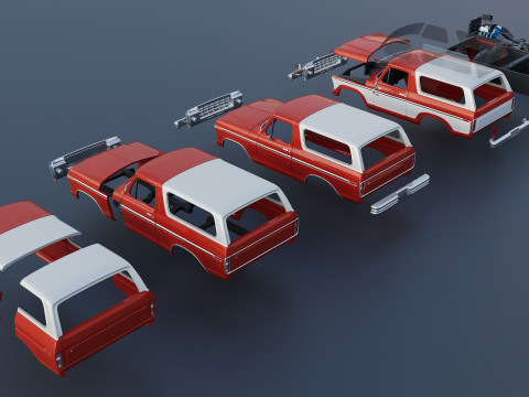 Bronco 1979 3Dプリントモデル