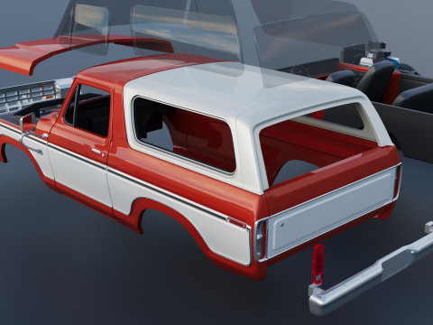 Bronco 1979 3Dプリントモデル