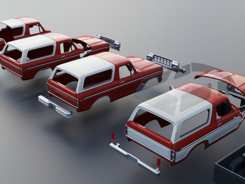 Bronco 1979 3Dプリントモデル