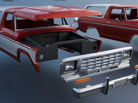 Bronco 1979 3Dプリントモデル
