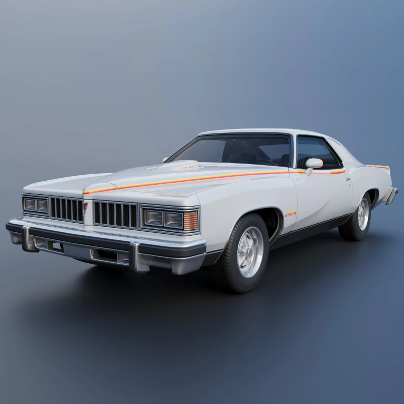 Pontiac Can Am 1977 3D Print Model .c4d .max .obj .3ds .fbx .stl .blend 