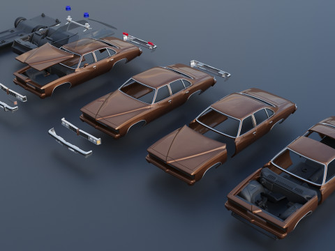Pontiac LeMans 4 Door Modèles 3D en vedette