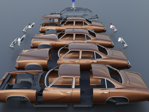 Pontiac LeMans 4 Door Modèles 3D en vedette