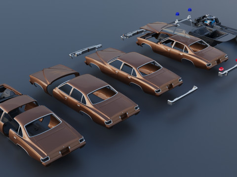 Pontiac LeMans 4 Door Modèles 3D en vedette