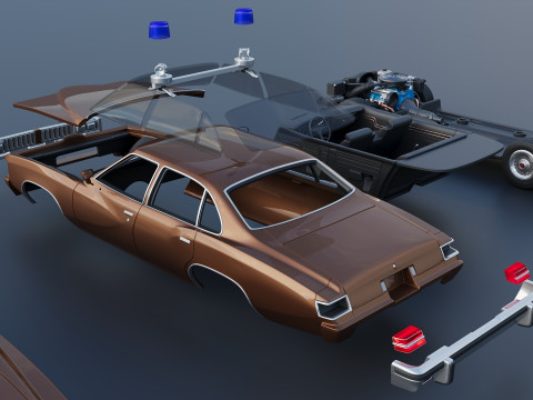 Pontiac LeMans 4 Door Modèles 3D en vedette