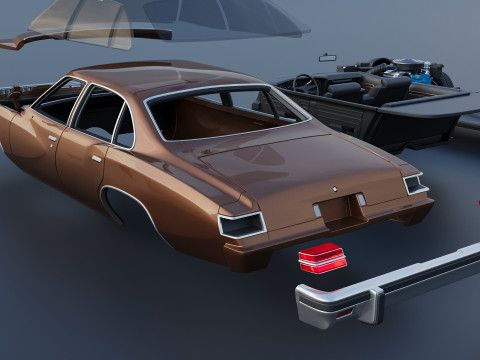 Pontiac LeMans 4 Door Modèles 3D en vedette