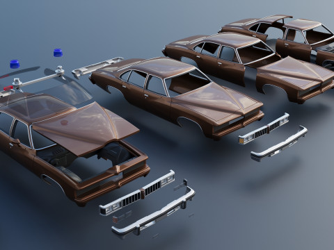 Pontiac LeMans 4 Door Modèles 3D en vedette