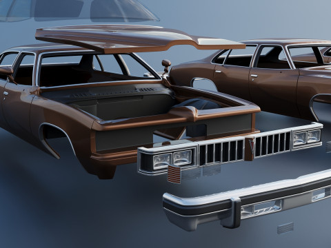 Pontiac LeMans 4 Door Modèles 3D en vedette