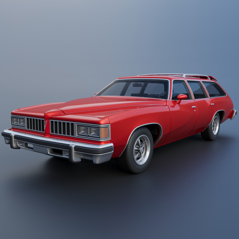Pontiac LeMans Safari Wagon 1977 Model Cetak 3D .c4d .max .obj .3ds .fbx .stl .blend