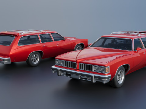 Pontiac LeMans Safari Wagon 1977 Model Cetak 3D